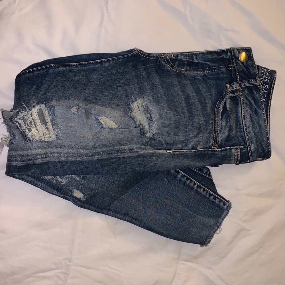 Medium Wash Jegging Crop